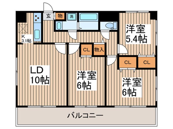 CITY SPIRE平井の物件間取画像